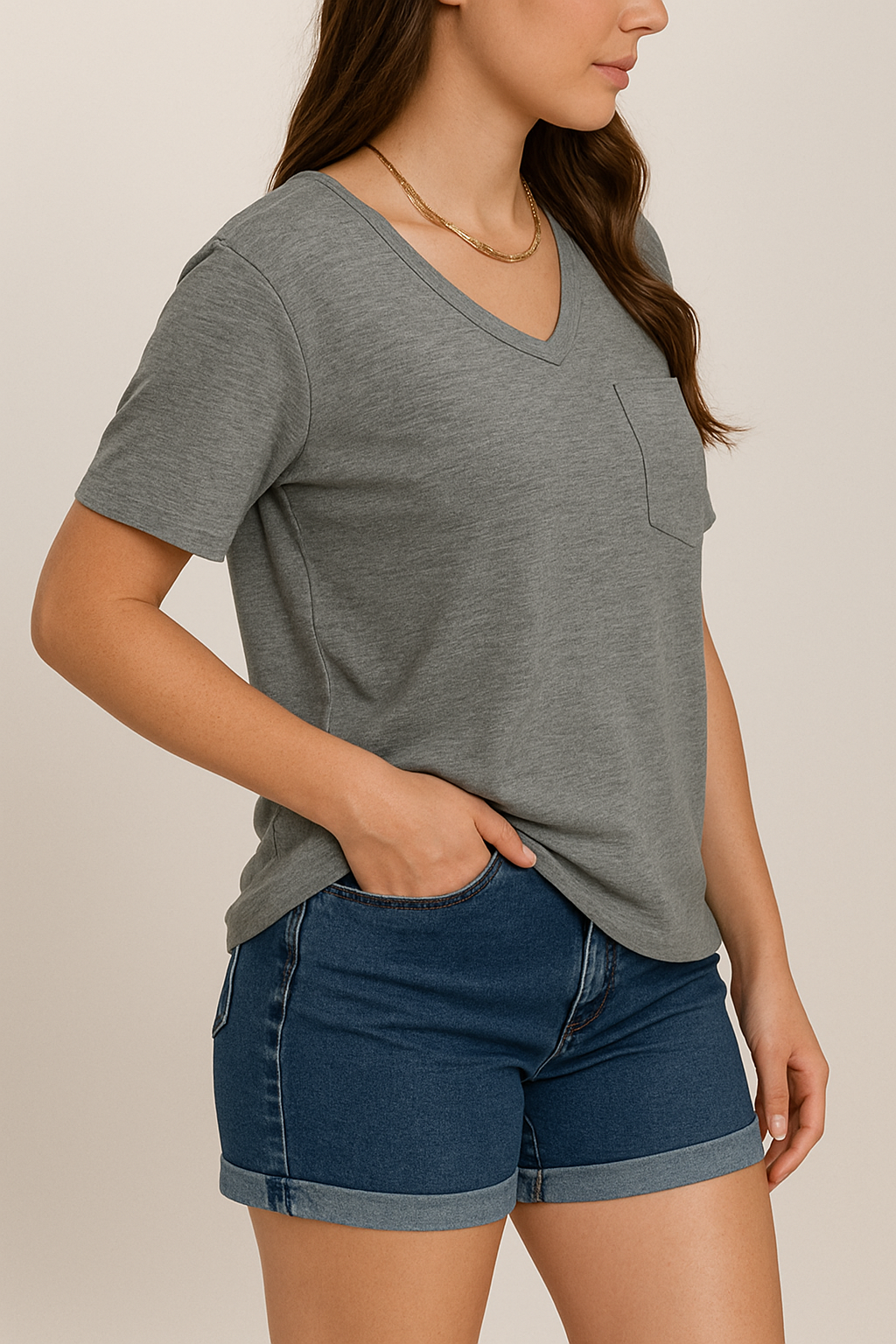 V-Neck Pocket T-Shirt