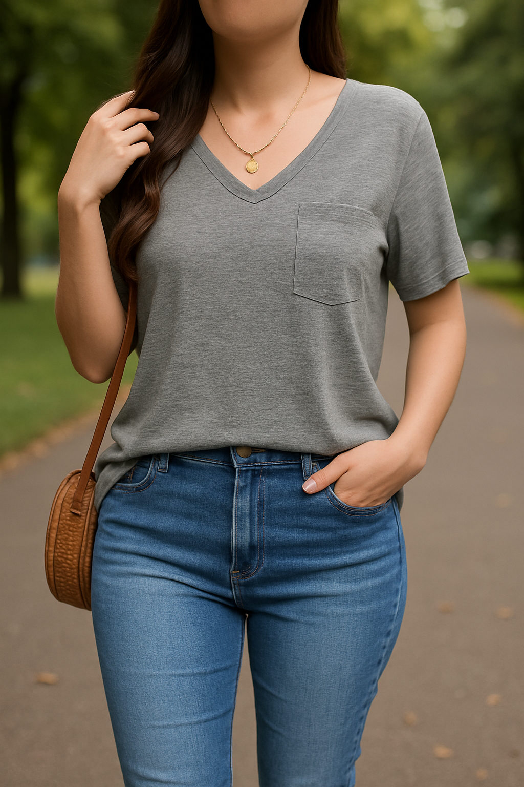 V-Neck Pocket T-Shirt