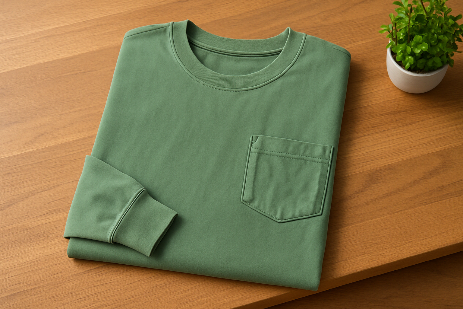 Men’s Oversized Long Sleeve Pocket Tee