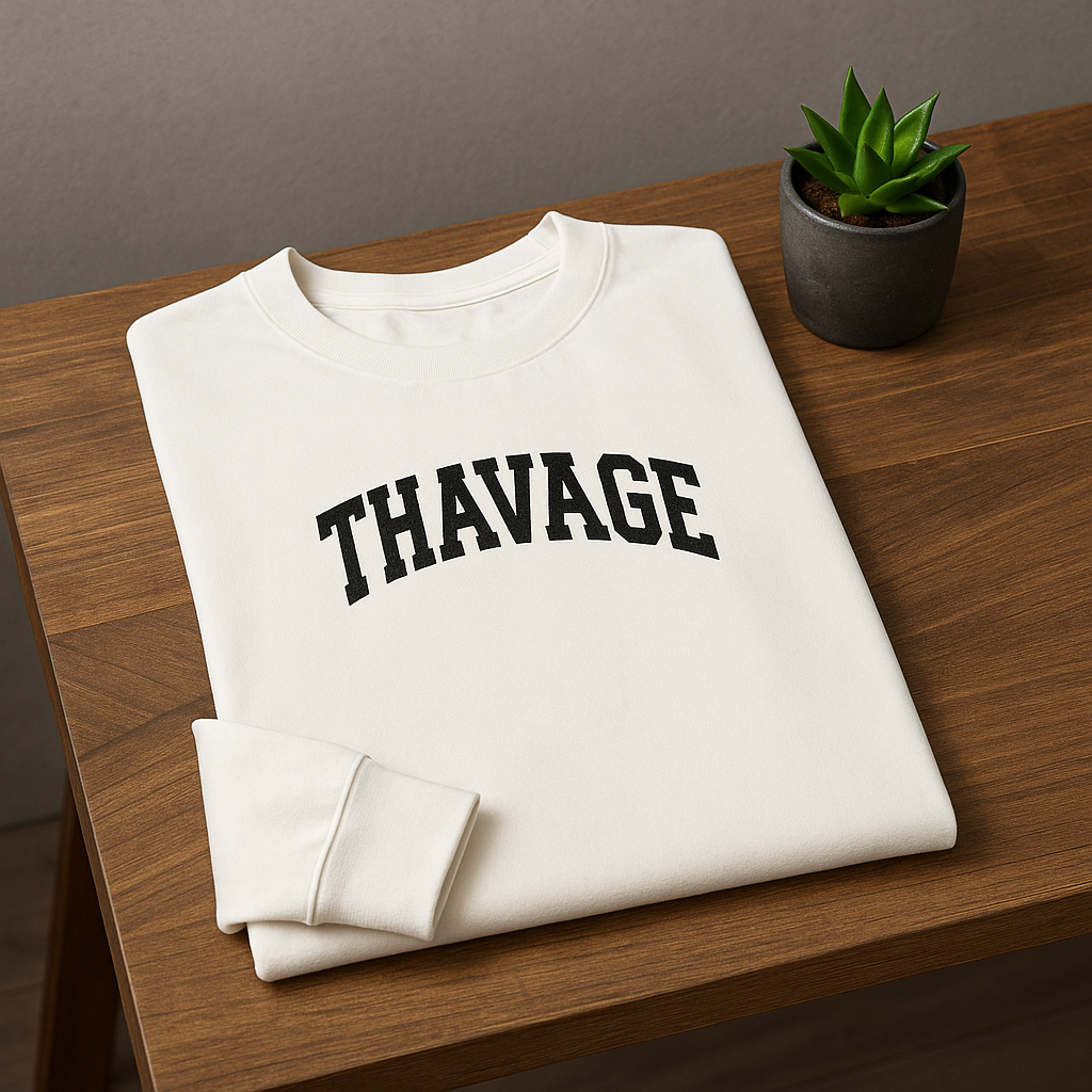 Men’s Letter Print Round Neck Long Sleeve T-Shirt
