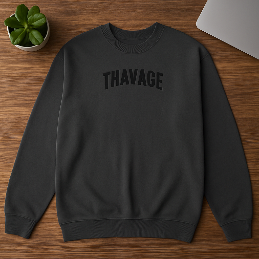 Men’s Letter Print Round Neck Long Sleeve T-Shirt