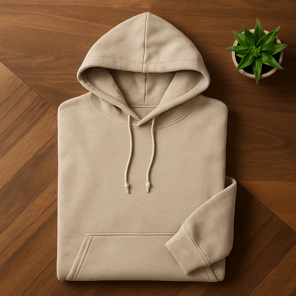 Oversized Scuba Hoodie with Kangaroo Pocket