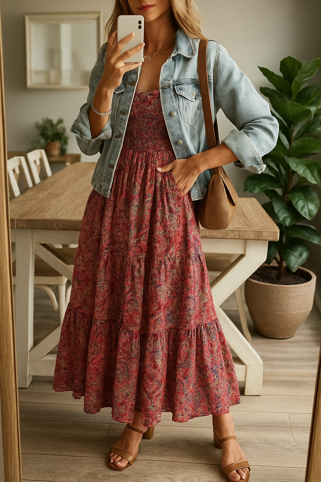 Paisley Print Maxi Dress