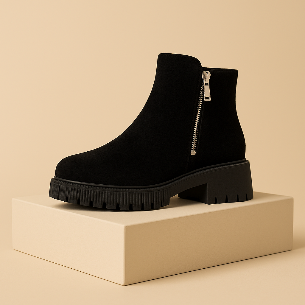 Classic Round Toe Suede Boots