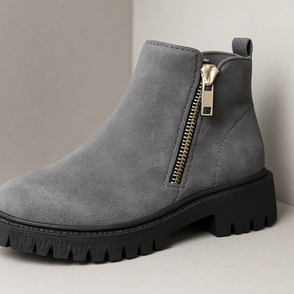 Classic Round Toe Suede Boots
