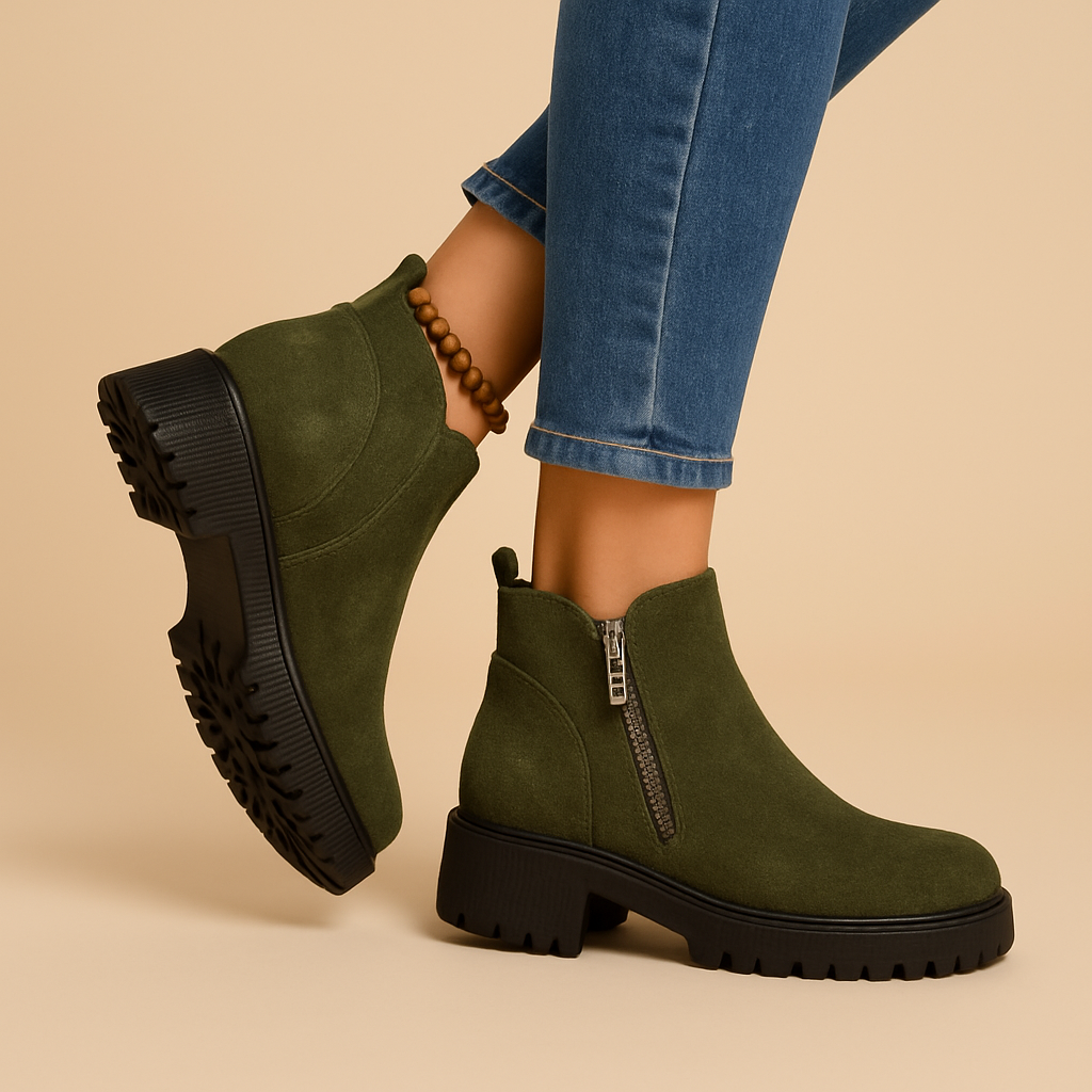Classic Round Toe Suede Boots
