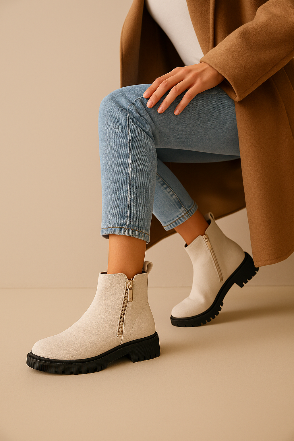 Classic Round Toe Suede Boots