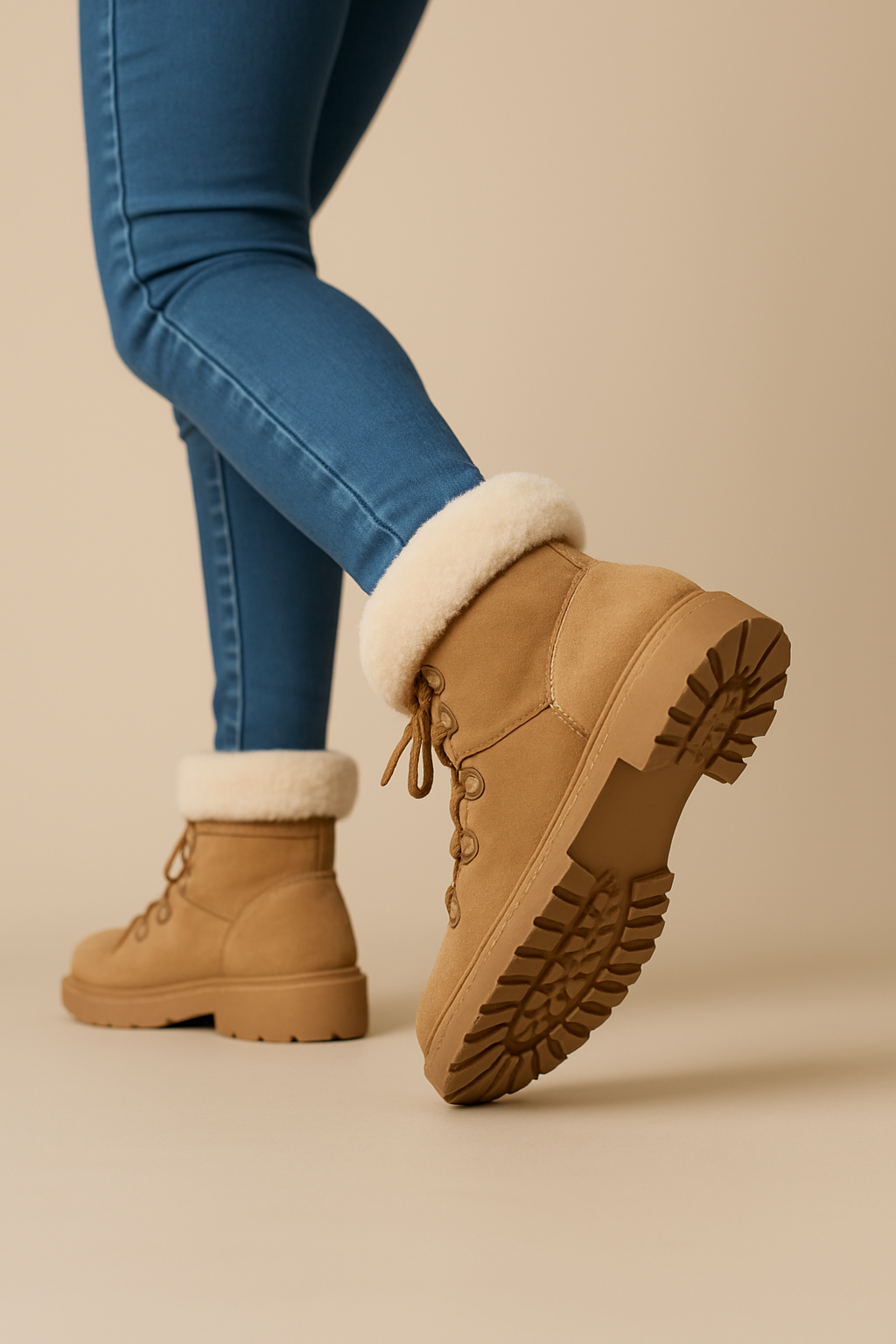 Faux Fur Suede Boots