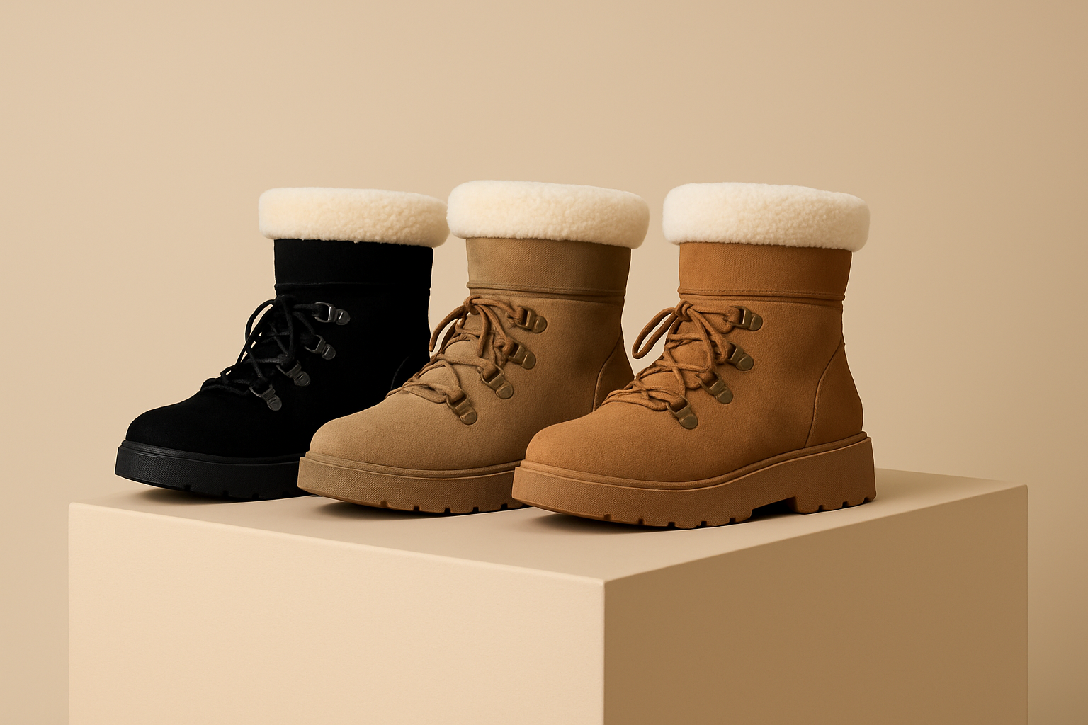 Faux Fur Suede Boots