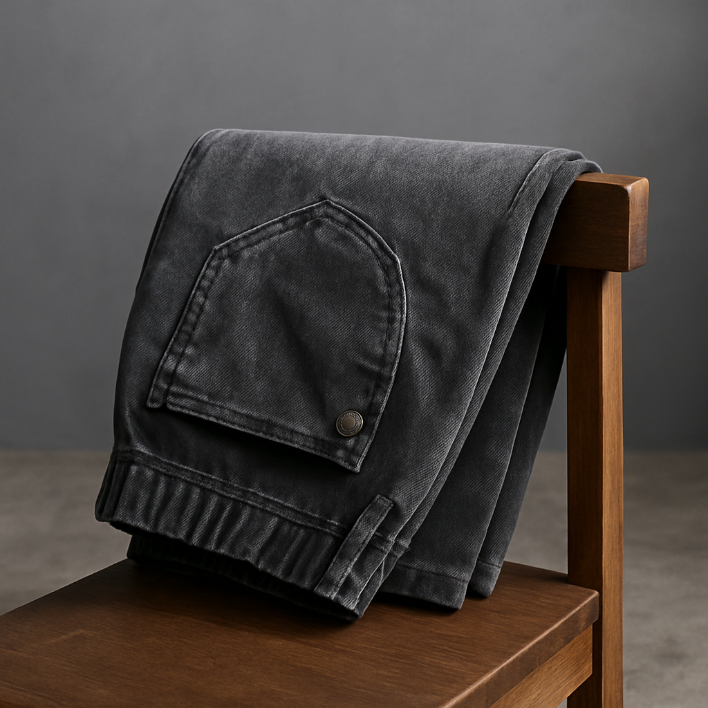 Men's Washed Cargo Denim Shorts